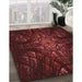 Machine Washable Transitional Fire Brick Red Rug in a Family Room, wshpat1383rd