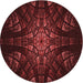 Square Patterned Fire Brick Red Rug, pat1383rd