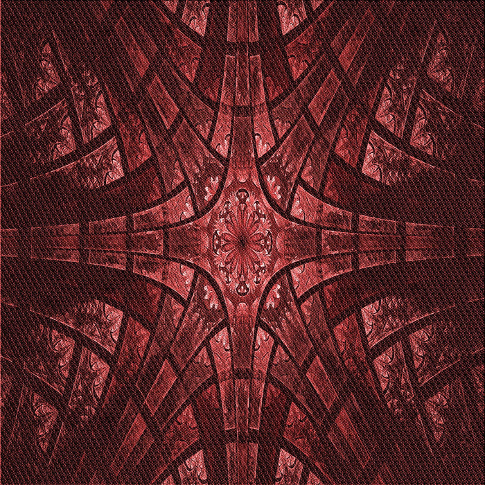 Round Patterned Fire Brick Red Rug, pat1383rd