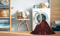 Machine Washable Transitional Fire Brick Red Rug in a Washing Machine, wshpat1383rd