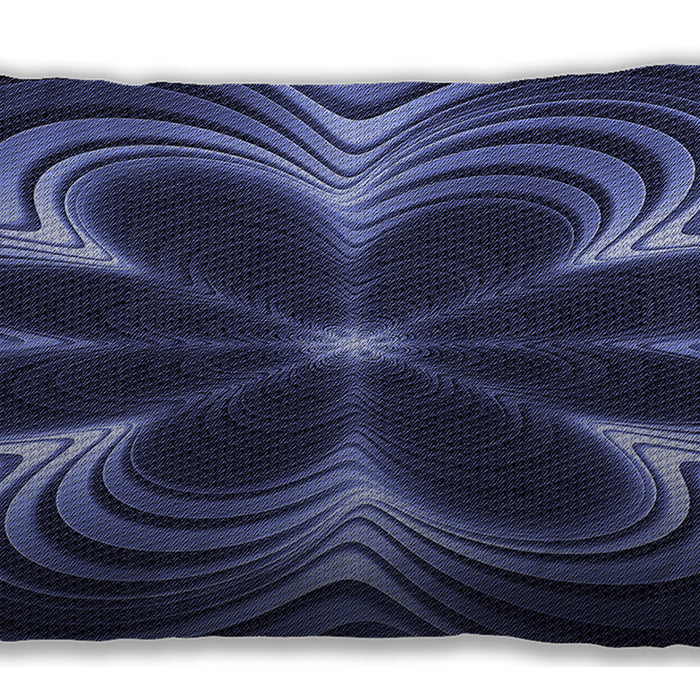 Patterned Rectangular Midnight Blue Lumbar Throw Pillow, 13 inch by 19 inch, lbpat1384blu