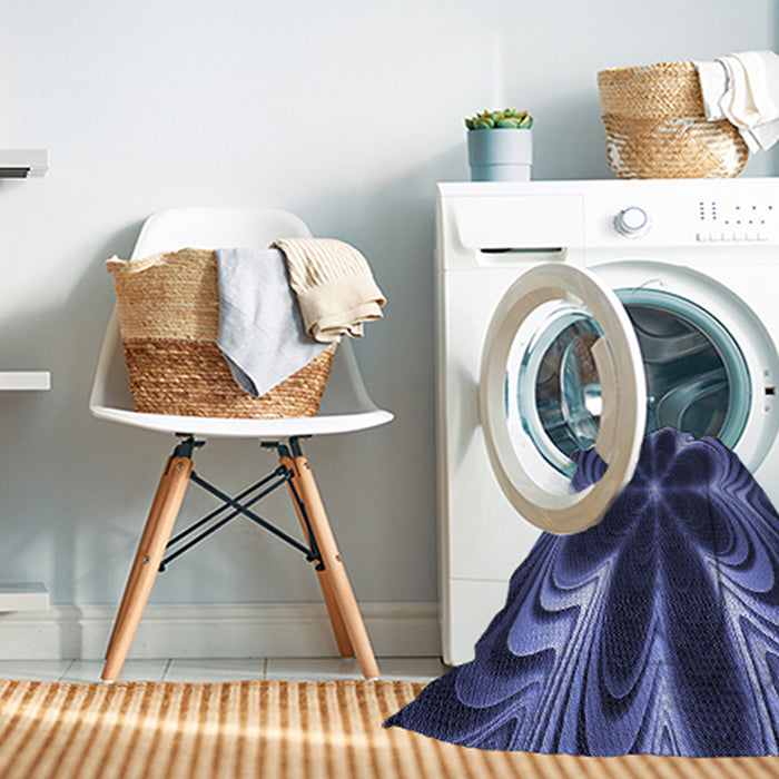 Machine Washable Transitional Midnight Blue Rug in a Washing Machine, wshpat1384blu