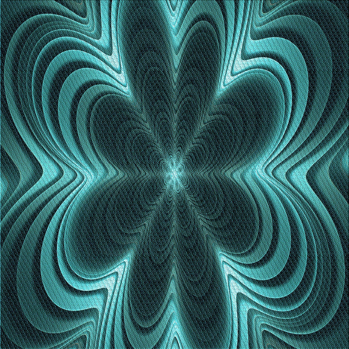 Round Patterned Deep Teal Green Rug, pat1384lblu