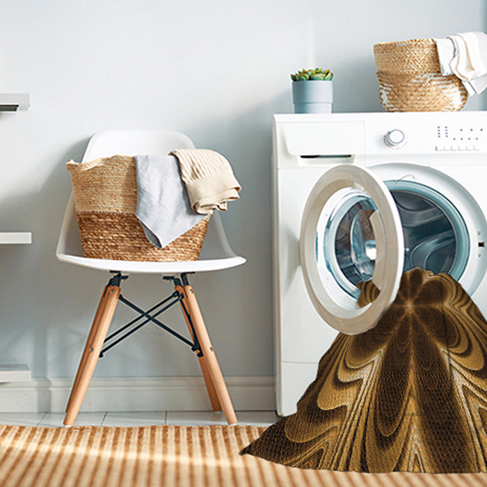 Machine Washable Transitional Night Red Rug in a Washing Machine, wshpat1384org