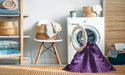 Machine Washable Transitional Dark Purple Rug in a Washing Machine, wshpat1384pur