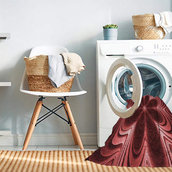 Machine Washable Transitional Red Rug in a Washing Machine, wshpat1384rd