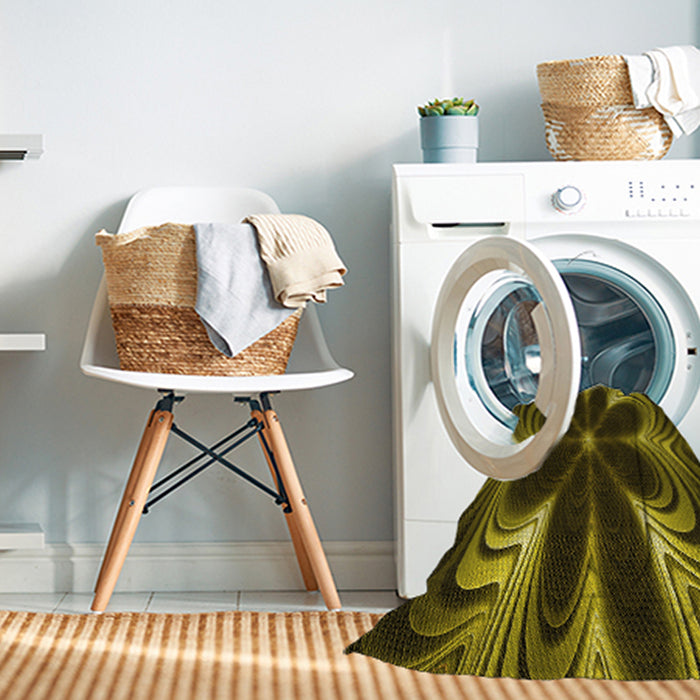 Machine Washable Transitional Black Brown Rug in a Washing Machine, wshpat1384yw