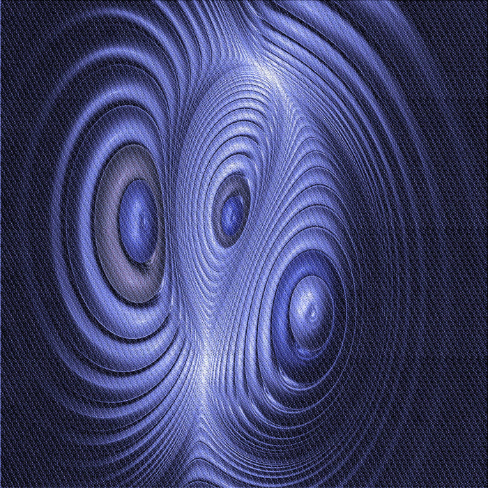 Round Patterned Night Blue Rug, pat1385blu