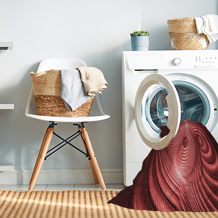 Machine Washable Transitional Red Rug in a Washing Machine, wshpat1385rd