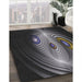 Patterned Black Novelty Rug in Family Room, pat1385