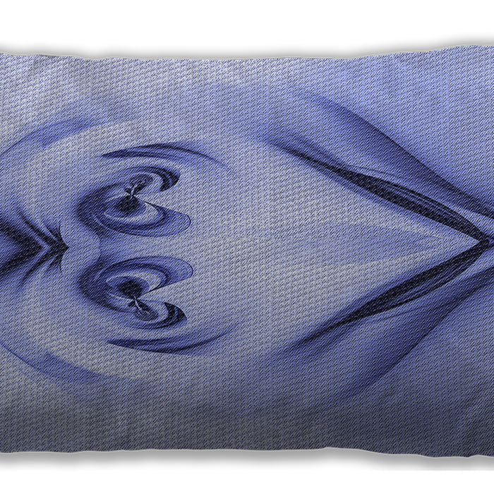 Patterned Rectangular Light Slate Blue Lumbar Throw Pillow, 13 inch by 19 inch, lbpat1386blu
