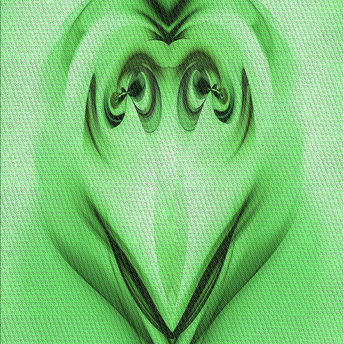 Patterned Green Rug, pat1386grn
