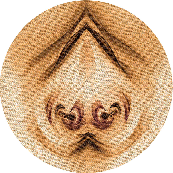 Square Machine Washable Transitional Orange Rug in a Living Room, wshpat1386org