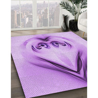 Patterned Purple Rug, pat1386pur