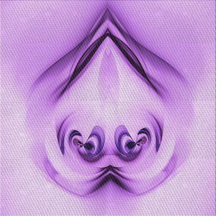 Round Patterned Purple Rug, pat1386pur