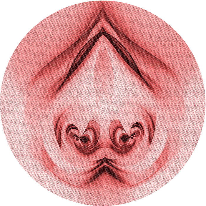 Square Patterned Pastel Pink Rug, pat1386rd