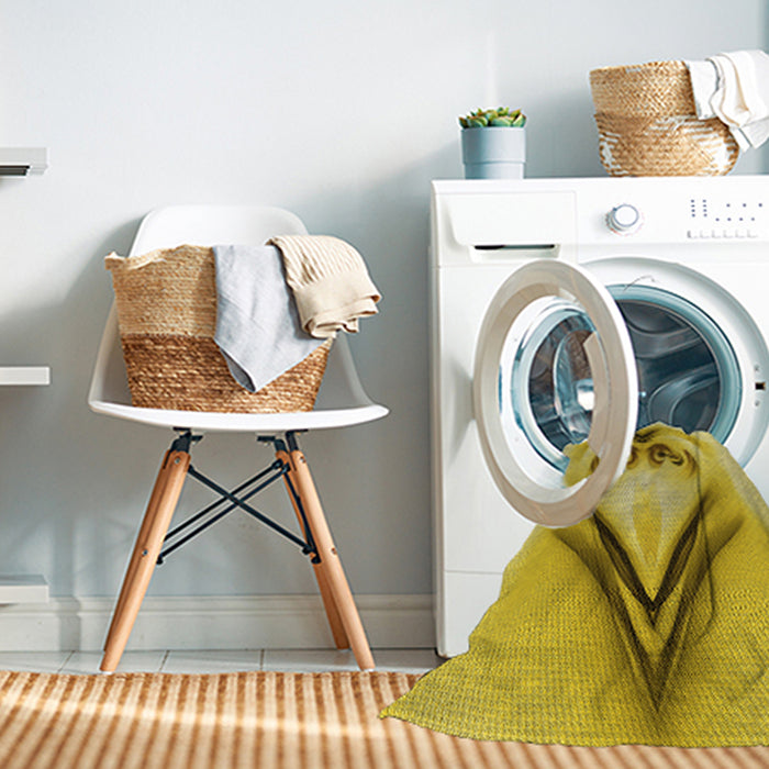 Machine Washable Transitional Caramel Brown Rug in a Washing Machine, wshpat1386yw