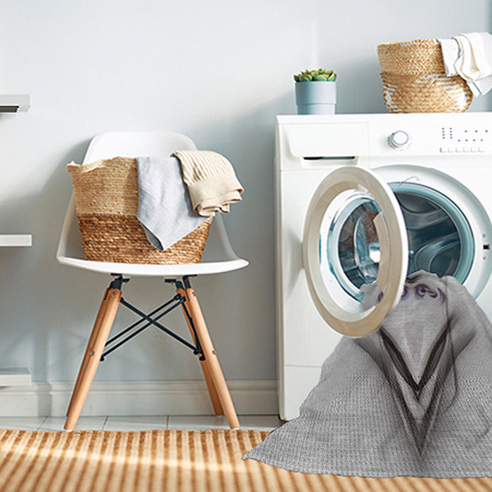 Machine Washable Transitional Gainsboro Gray Rug in a Washing Machine, wshpat1386