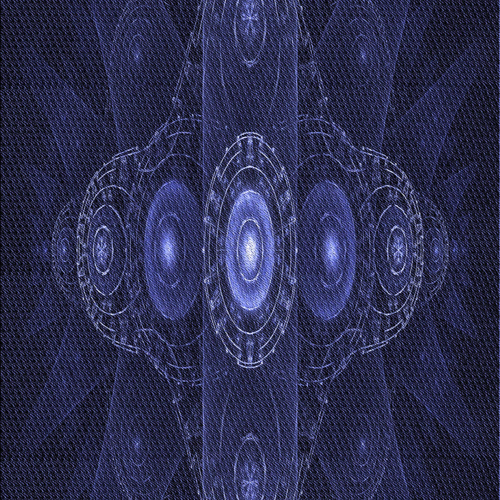 Patterned Night Blue Rug, pat1387blu