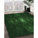 Machine Washable Transitional Green Rug in a Family Room, wshpat1387grn