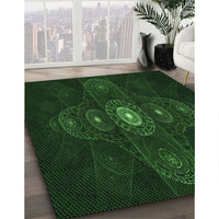 Patterned Green Rug, pat1387grn