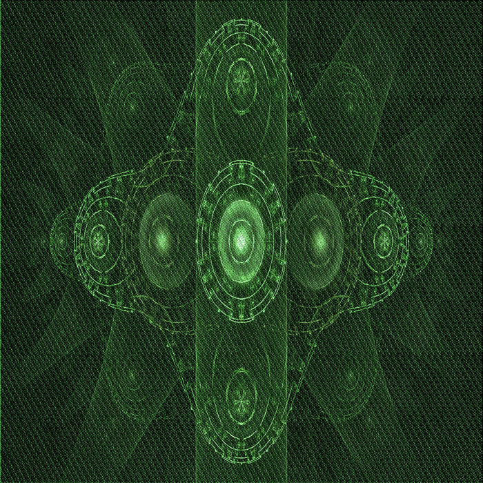 Round Patterned Green Rug, pat1387grn