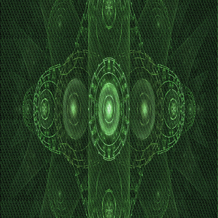 Patterned Green Rug, pat1387grn