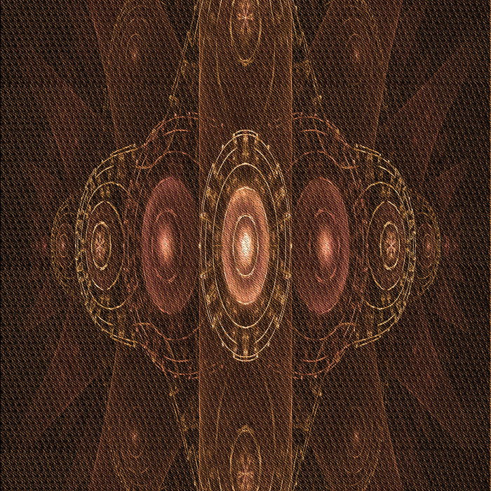 Patterned Saddle Brown Rug, pat1387org