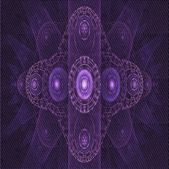 Round Patterned Deep Purple Rug, pat1387pur