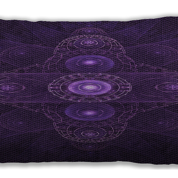 Patterned Rectangular Deep Purple Lumbar Throw Pillow, 13 inch by 19 inch, lbpat1387pur