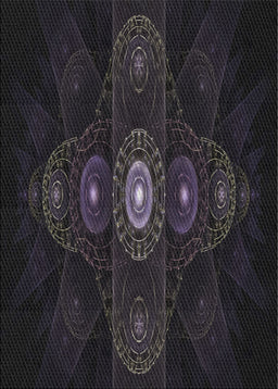 Patterned Black Novelty Rug, pat1387