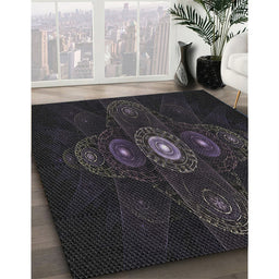 Machine Washable Transitional Black Rug in a Family Room, wshpat1387