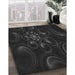 Machine Washable Transitional Black Rug in a Family Room, wshpat1388gry