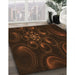 Machine Washable Transitional Saddle Brown Rug in a Family Room, wshpat1388org