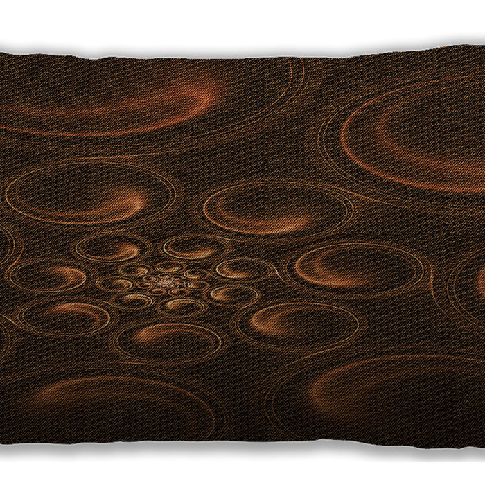Patterned Rectangular Saddle Brown Lumbar Throw Pillow, 13 inch by 19 inch, lbpat1388org