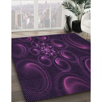 Patterned Purple Rug, pat1388pur