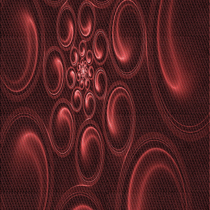 Patterned Saffron Red Rug, pat1388rd