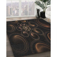 Patterned Black Novelty Rug, pat1388