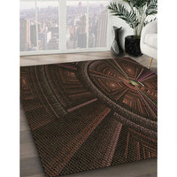 Patterned Midnight Gray Rug, pat1389brn