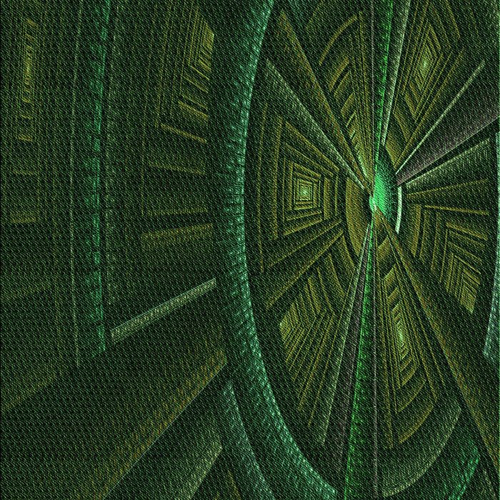 Patterned Black Rug, pat1389grn