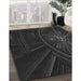 Machine Washable Transitional Black Rug in a Family Room, wshpat1389gry