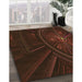 Machine Washable Transitional Black Brown Rug in a Family Room, wshpat1389org