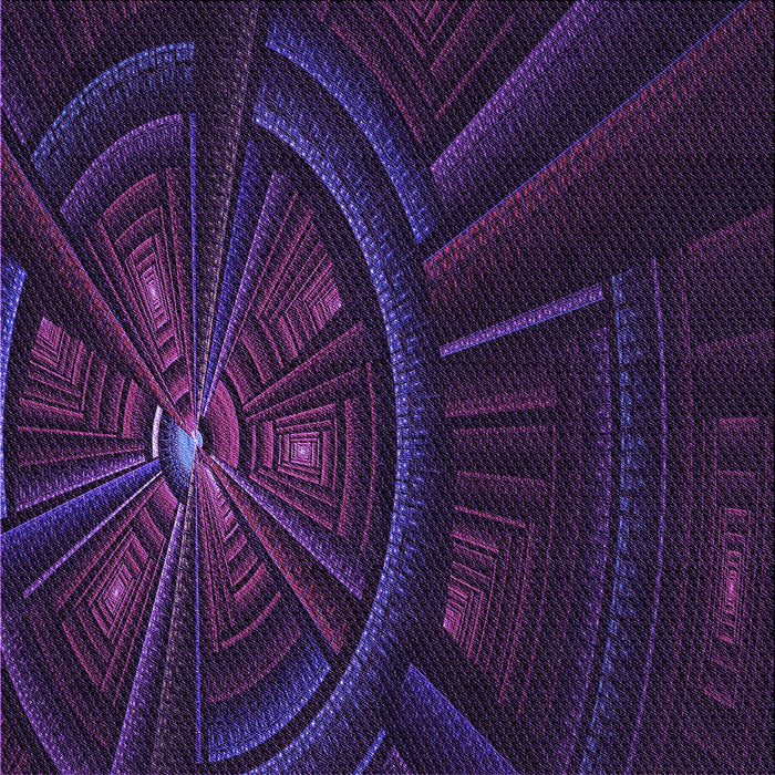 Round Patterned Deep Purple Rug, pat1389pur