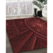 Patterned Fire Brick Red Rug in Family Room, pat1389rd