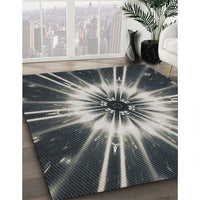 Patterned Dark Gray Novelty Rug, pat138