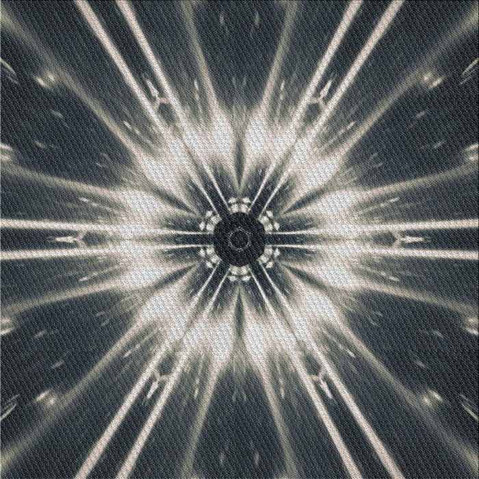 Square Patterned Dark Gray Novelty Rug, pat138