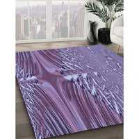 Patterned Purple Mimosa Purple Rug, pat139blu