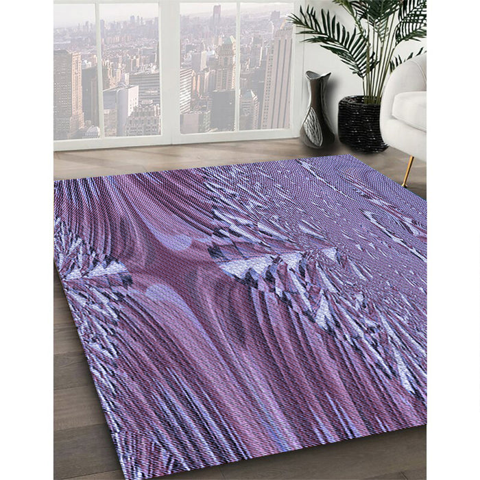 Machine Washable Transitional Purple Mimosa Purple Rug in a Family Room, wshpat139blu