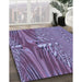 Patterned Purple Mimosa Purple Rug in Family Room, pat139blu