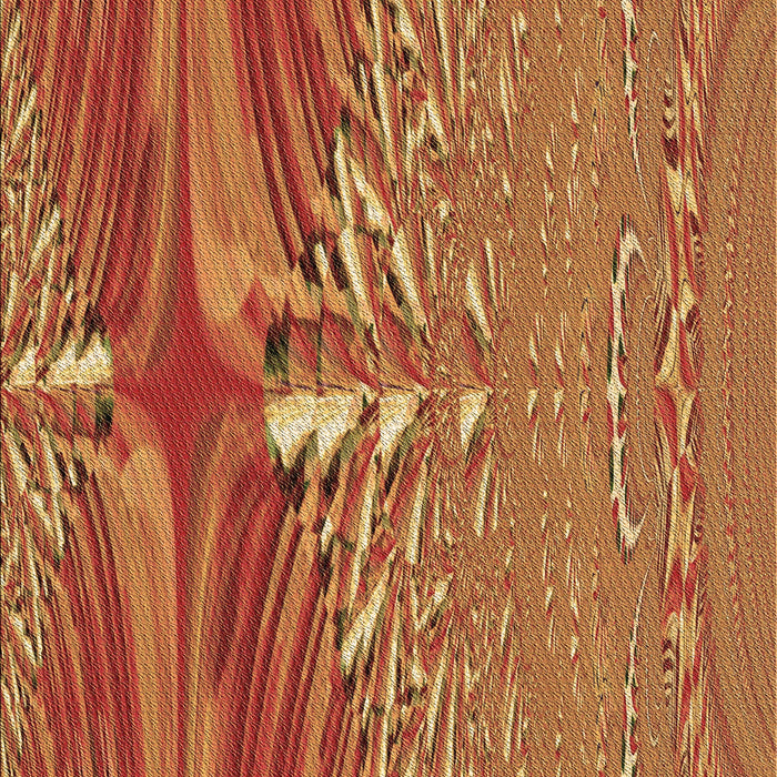 Patterned Orange Rug, pat139brn